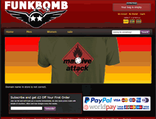 Tablet Screenshot of funkbomb.com